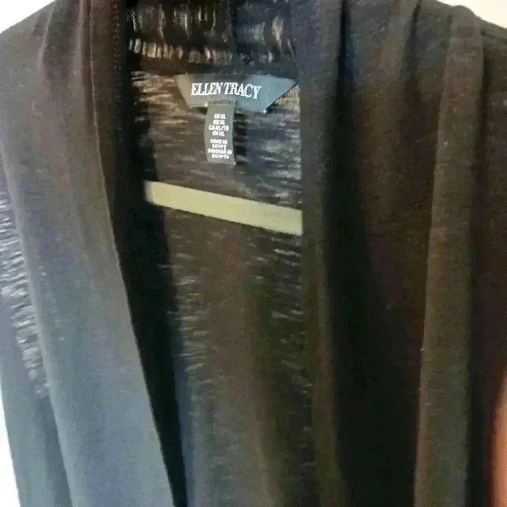 Ellen Tracy vest open front cardigan size XL. Sheer detail at bottom. - Picture 11 of 11